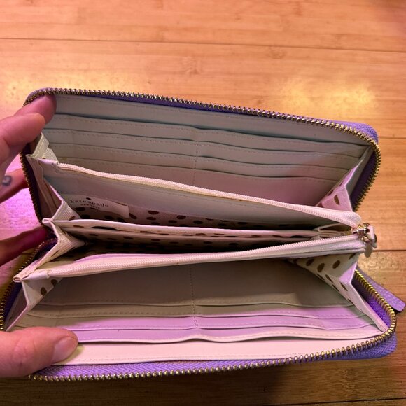✨ Kate Spade New York Zip-Around Wallet — Lavender Leather ✨ - Picture 2 of 2